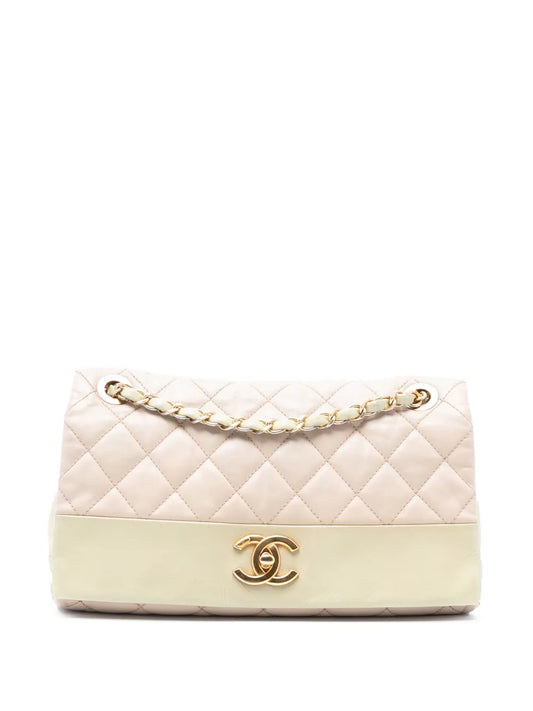 Chanel Pre Owned 2014 2015 Medium Quilted Calfskin Soft Elegance Flap Shoulder Bag — Same as shown — Size One Size — Front View
