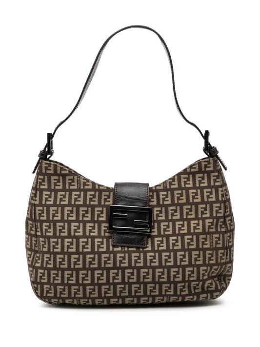 Fendi Pre Owned 2010 2025 Zucchino Canvas Shoulder Bag — Same as shown — Size One Size — Front View