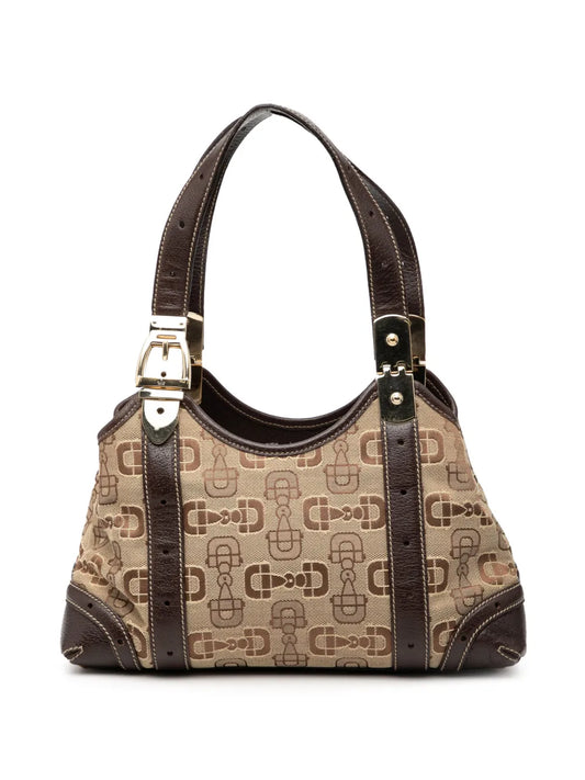 Gucci Pre Owned 2000 2015 Horsebit Canvas Shoulder Bag — Same as shown — Size One Size — Front View