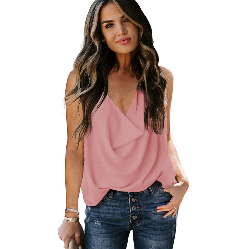 Chiffon Tank Top Women — Apricot — Size 2XL — Alternate View 7