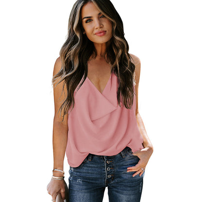 Chiffon Tank Top Women — Apricot — Size 2XL — Alternate View 7