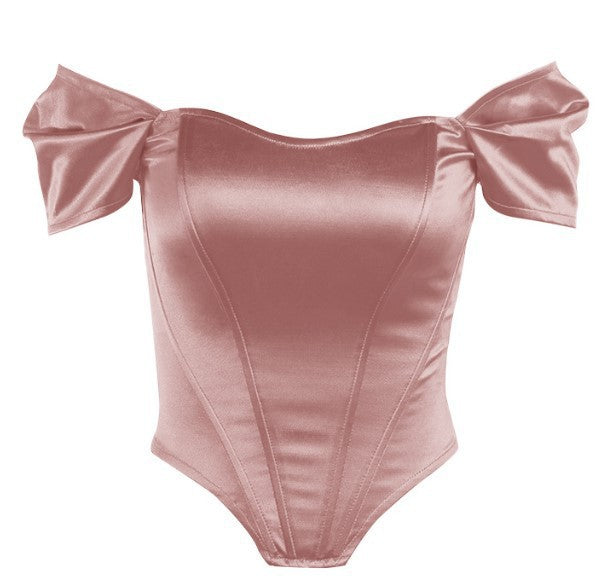 Fishbone Corset Tube Top — Apricot — Size L — Alternate View 7