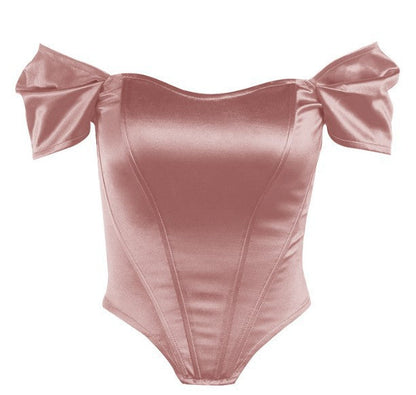 Fishbone Corset Tube Top — Apricot — Size L — Alternate View 7