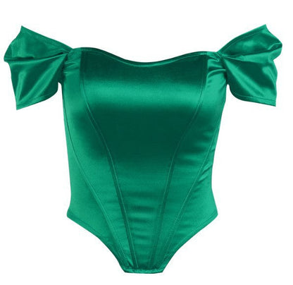 Fishbone Corset Tube Top — Apricot — Size L — Lifestyle View