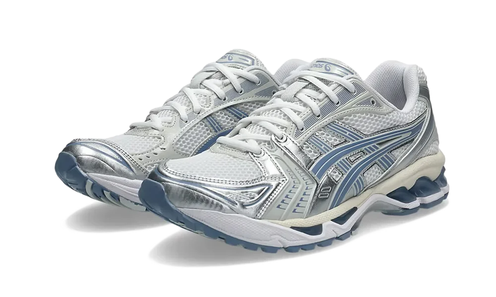 ASICS Gel-Kayano 14 White Light Navy — vue de face