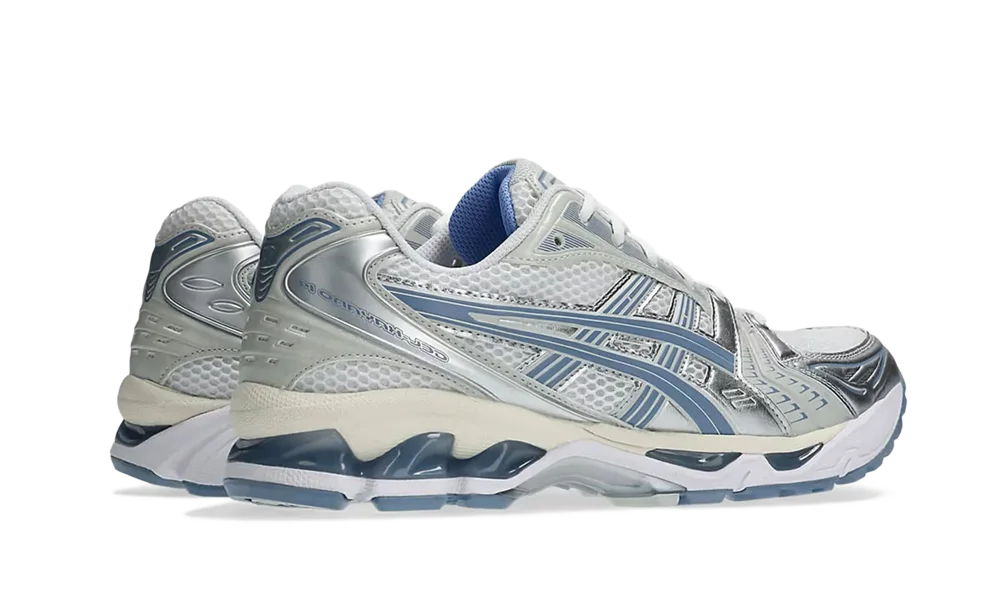 ASICS Gel-Kayano 14 White Light Navy — vue de profil