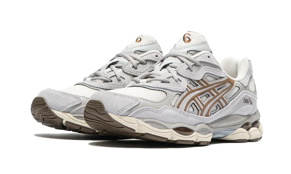 ASICS Gel-NYC Cream Cement Grey — vue de face