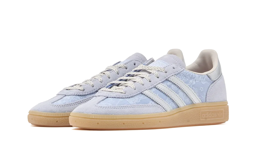 Adidas Handball Spezial Crystal Sky Silver Metallic Chalk White — vue de face