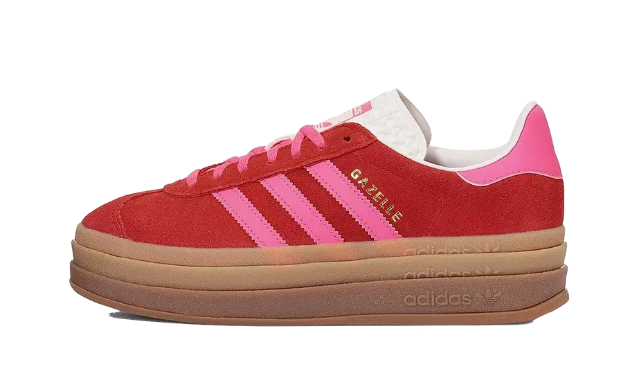 Adidas Gazelle Bold Collegiate Red Lucid Pink 