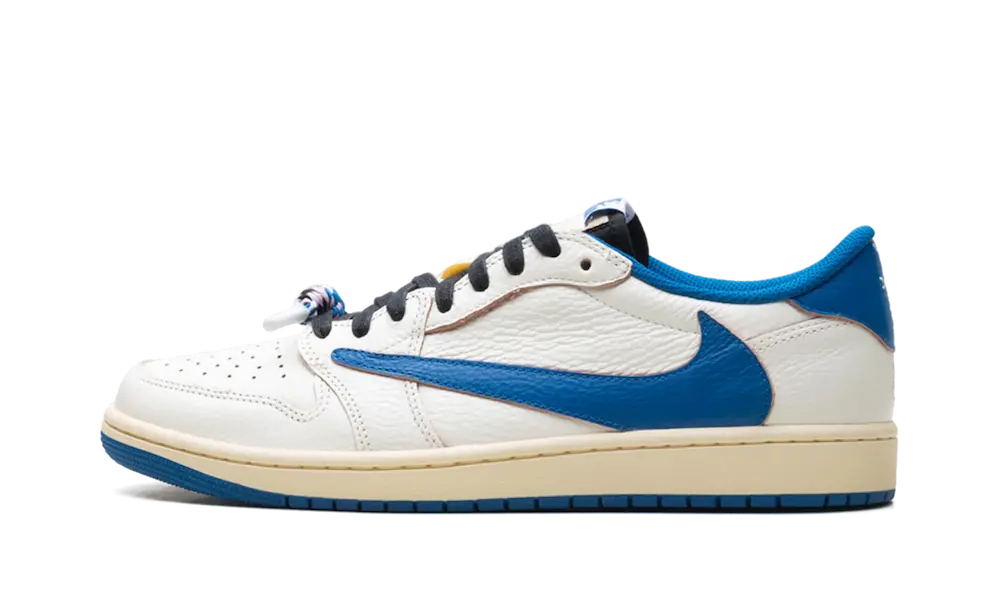 Air Jordan 1 Low OG  Fragment Travis Scott White Blue
