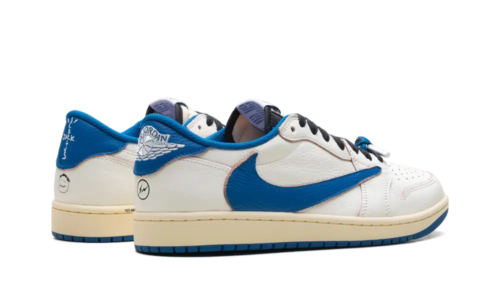 Air Jordan 1 Low OG  Fragment Travis Scott White Blue