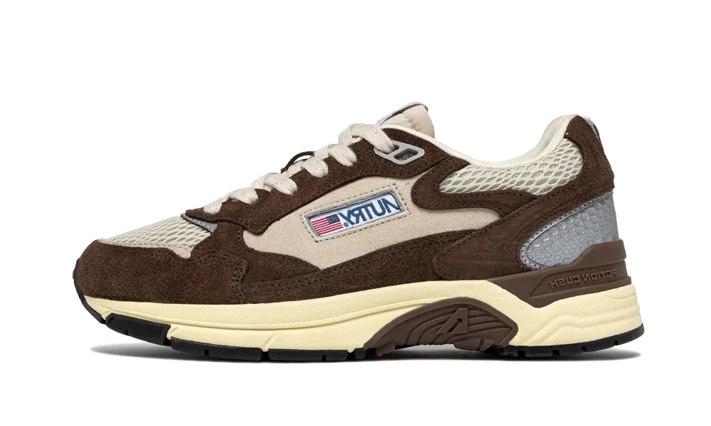 Autry Hyper Way Low Suede Bicolor Mesh Sand Cotton