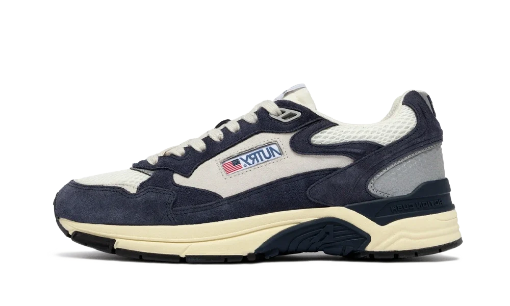 Autry Hyper Way Low Suede Bicolor Mesh Space Blue Silver