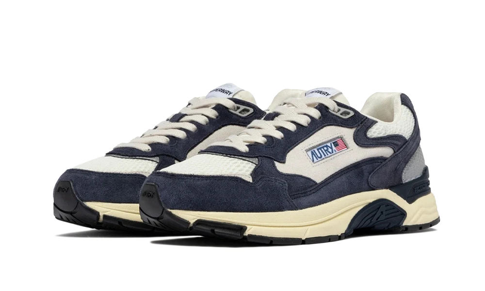 Autry Hyper Way Low Suede Bicolor Mesh Space Blue Silver