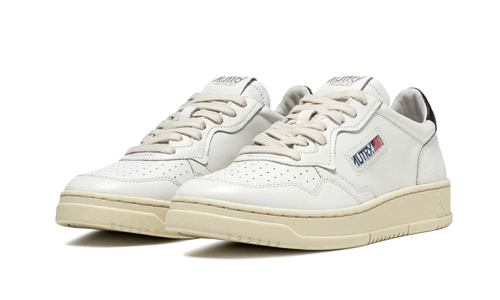 Autry Medalist Low Leather Leather White Black