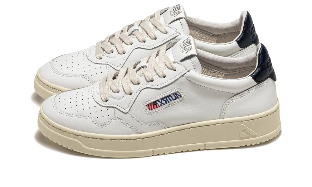 Autry Medalist Low Leather Leather White Space