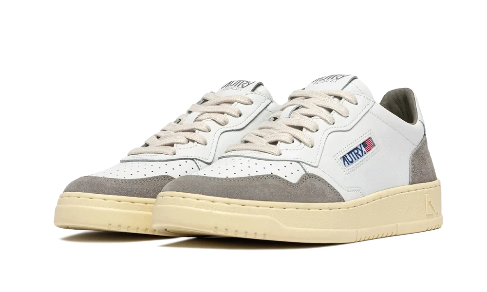  Autry Medalist Low Soft Leather Suede White Vapor