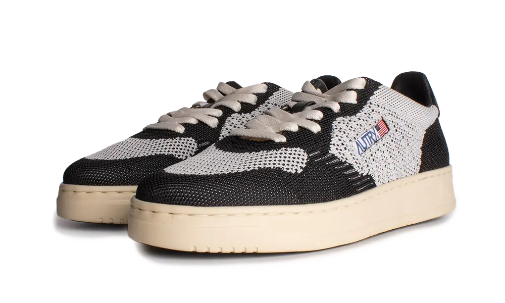 Autry Ease Knit Low Knitted Bicolor Ivory Black