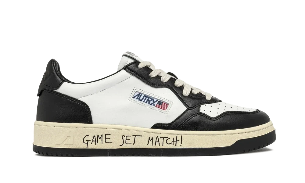 Autry Medalist Low Match Bicolor Leather White Black