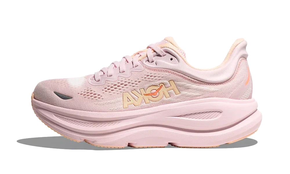 Hoka Bondi 9 W Lilac Cream Tangerine Glow — vue de face