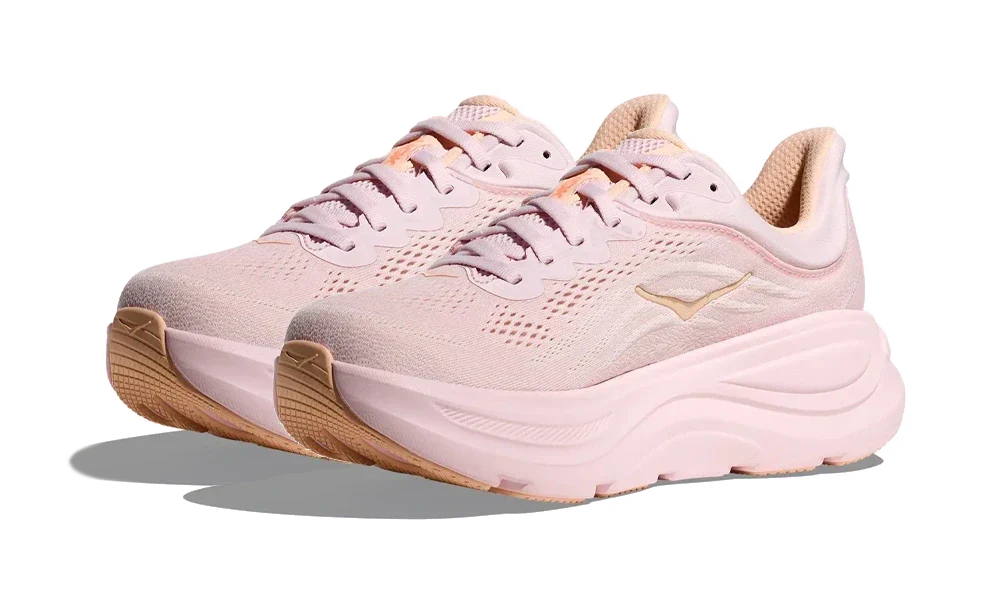 Hoka Bondi 9 W Lilac Cream Tangerine Glow — vue de profil
