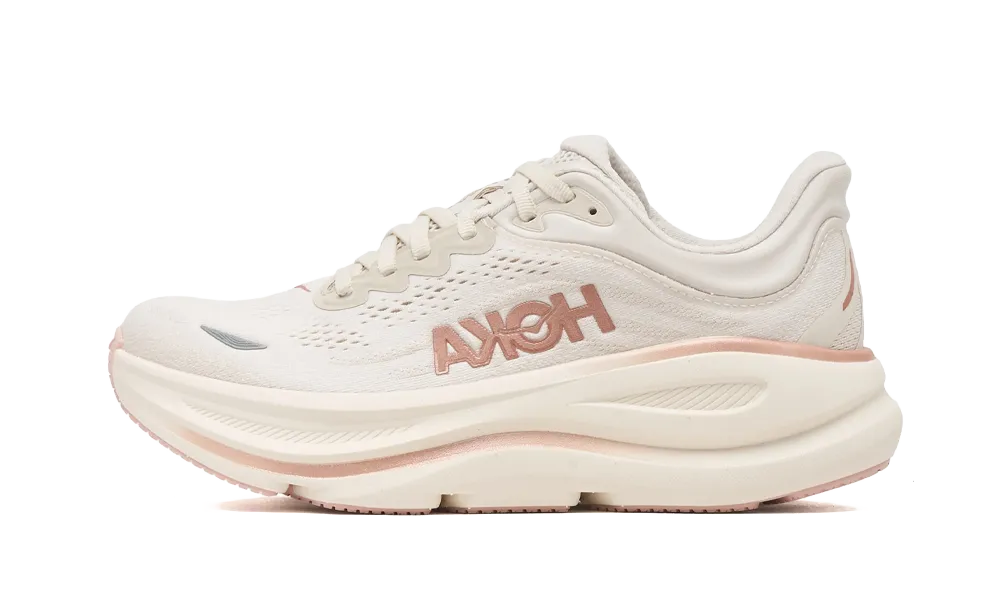 Hoka One Bondi 9 Oat Milk Rose Gold