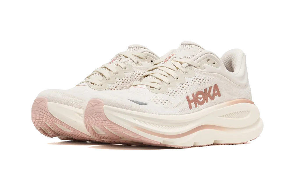 Hoka One Bondi 9 Oat Milk Rose Gold