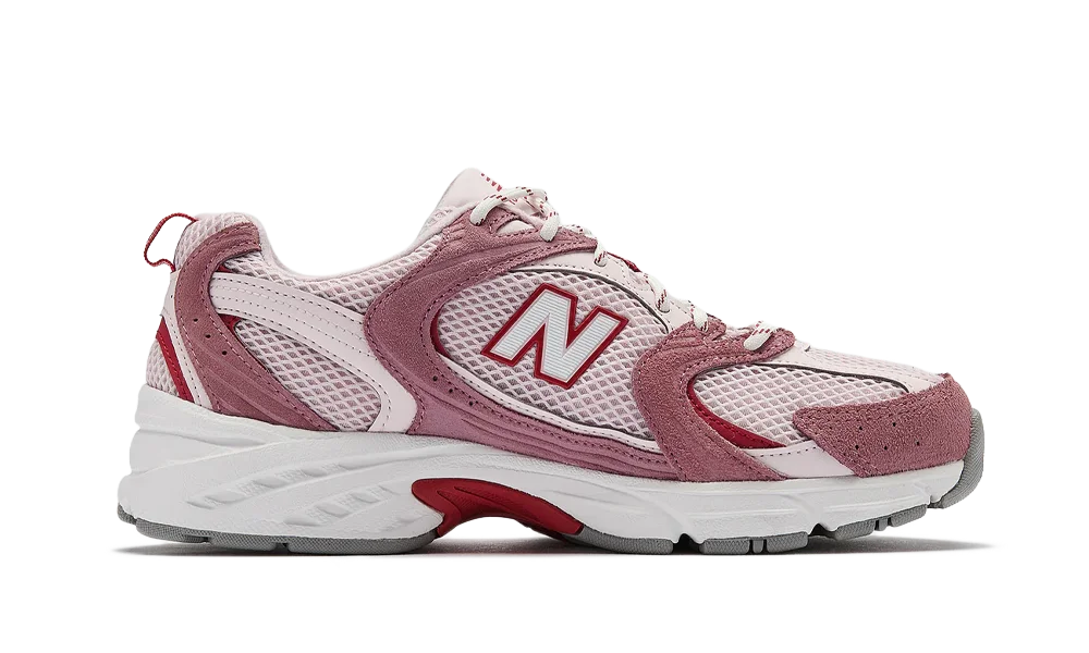 New Balance 530 Rosewood Pink Salt Shadow Red — vue de face