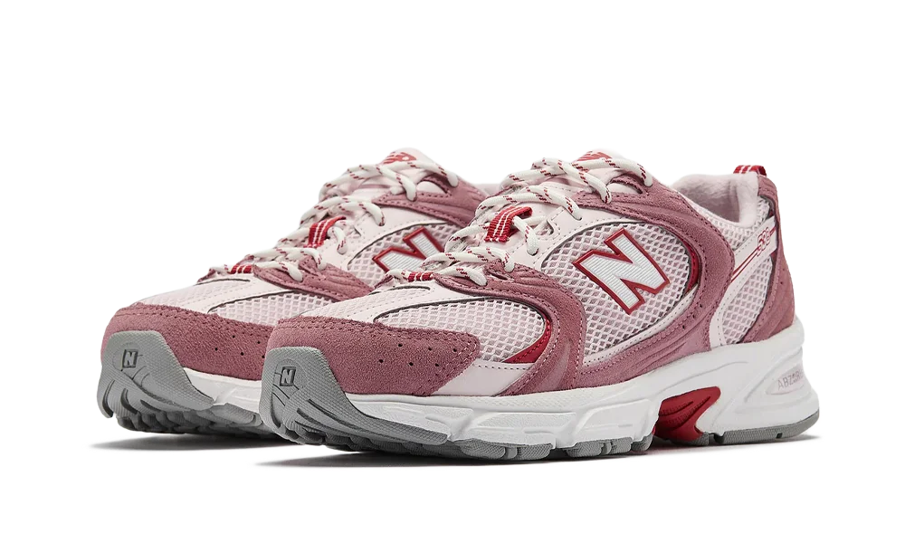 New Balance 530 Rosewood Pink Salt Shadow Red — vue de profil