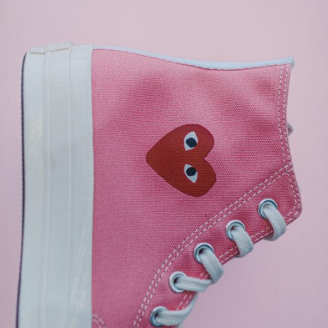 Chuck Taylor All-Star 70s Hi Comme des Garçons PLAY Bright Pink