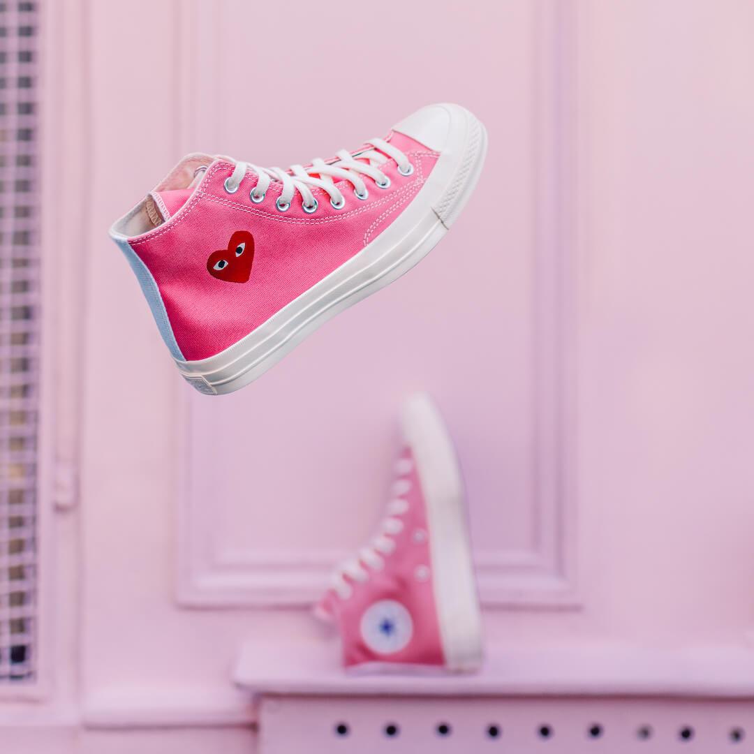 Chuck Taylor All-Star 70s Hi Comme des Garçons PLAY Bright Pink