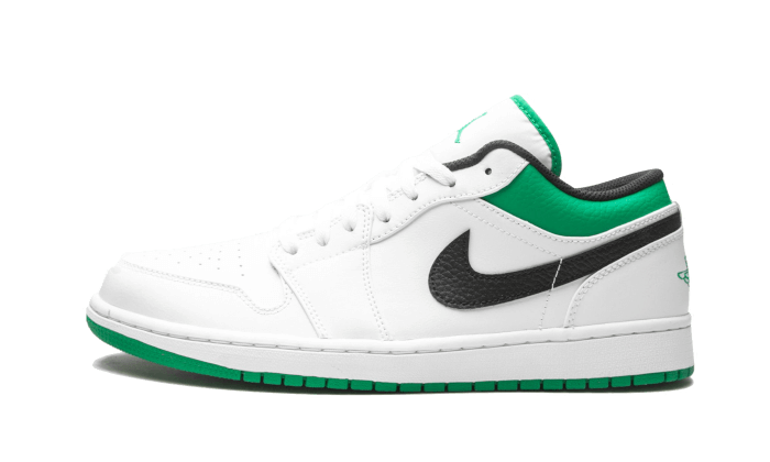 Air Jordan 1 Low White Lucky Green Black - 553558-129