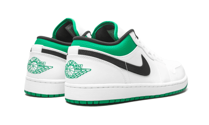 Air Jordan 1 Low White Lucky Green Black - 553558-129