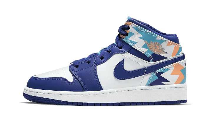 Air Jordan 1 Mid Geometric Print - 555112-105