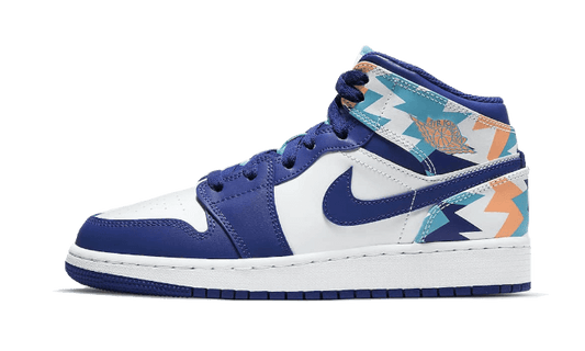 Air Jordan 1 Mid Geometric Print - 555112-105