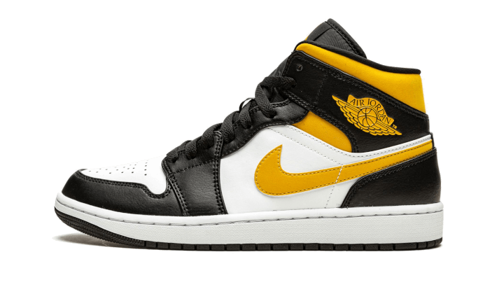 Air Jordan 1 Mid White Pollen Black - 554725-177
