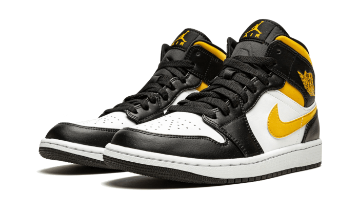 Air Jordan 1 Mid White Pollen Black - 554725-177