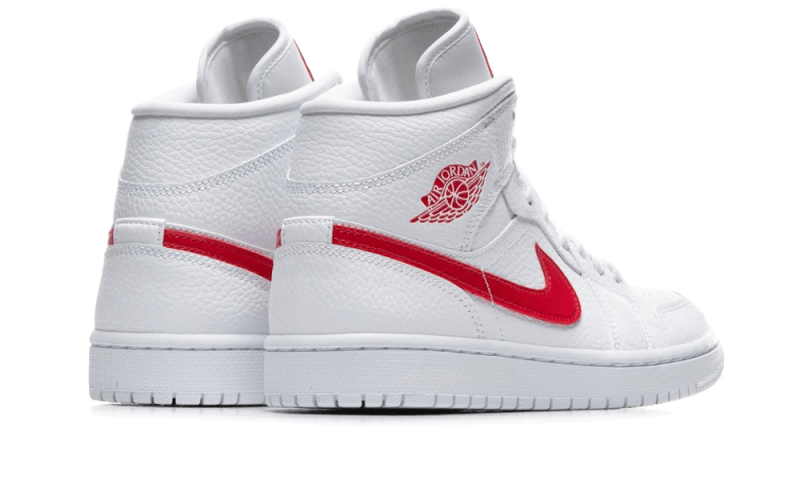 Air Jordan 1 Mid White University Red - BQ6472-106Air Jordan 1 Mid White University Red - BQ6472-106