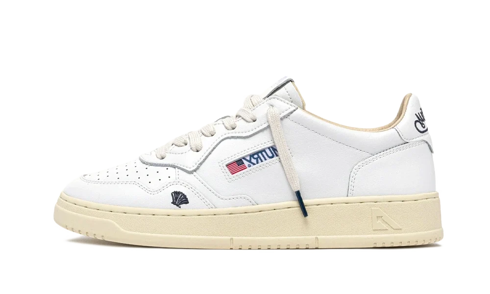 Autry Medalist Low Leather Shell White Space