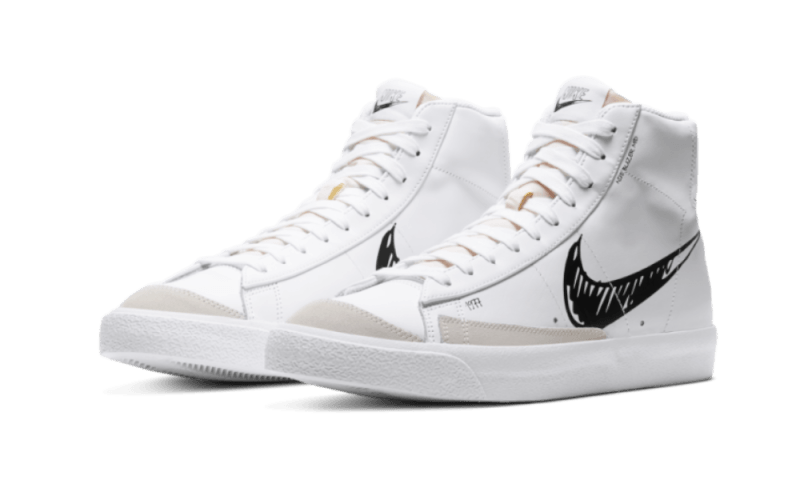 Nike Blazer Mid Sketch Black Swoosh - CW7580-101 