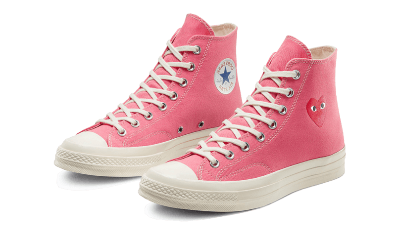 Chuck Taylor All-Star 70s Hi Comme des Garcons Play Bright Pink - 168301C