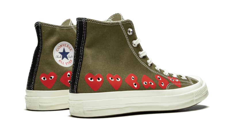 Converse Chuck Taylor All-Star 70s Hi Comme des Garcons Play Multi-Heart Green - 162973C