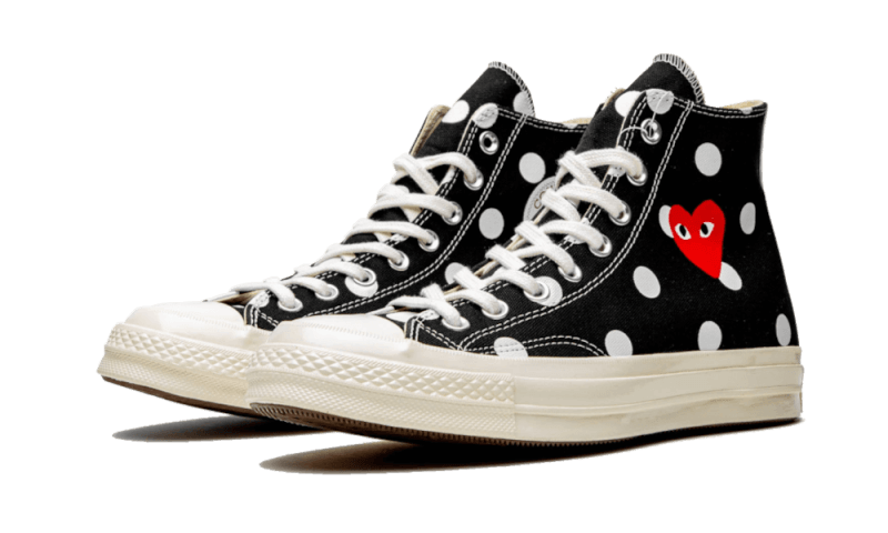 Converse Chuck Taylor All-Star 70s Hi Comme des Garcons PLAY Polka Dot Black - 157250C